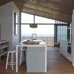 Oak Lapis oiled wood flooring - Tent House Tairua - SGA