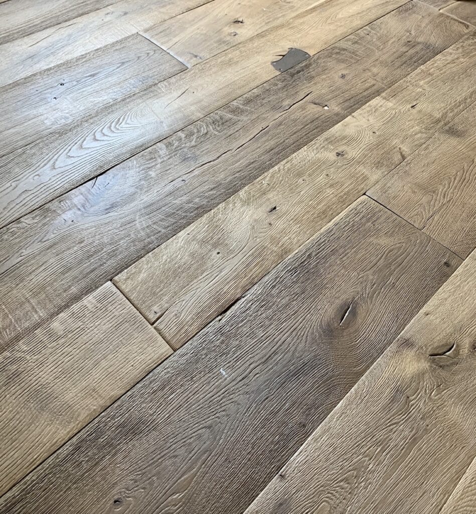 Havane (300) oiled wood floor close up. Tan colour.