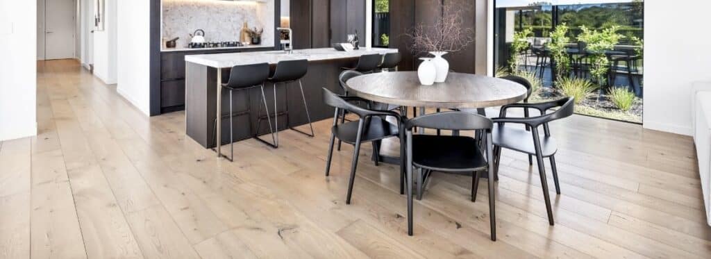 Living Space hardwood floor in natural oiled oak