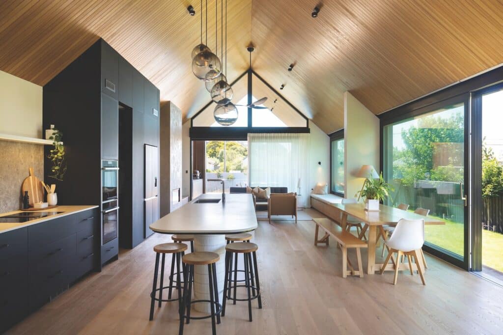 Architectural home featuring Vienna Woods Oak timber floor oiled