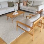 Natural oak flooring in lounge