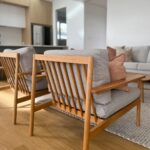 Natural oak flooring in lounge